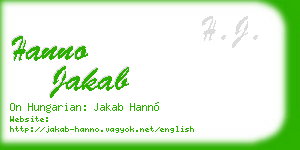 hanno jakab business card